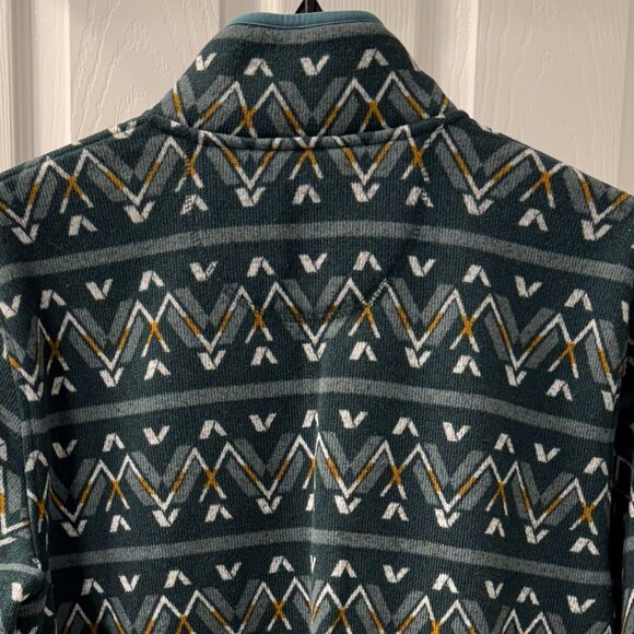 L.L. Bean Native American Motif Print Sweater Fleece Pullover Size XLT Fitted - Picture 6 of 7